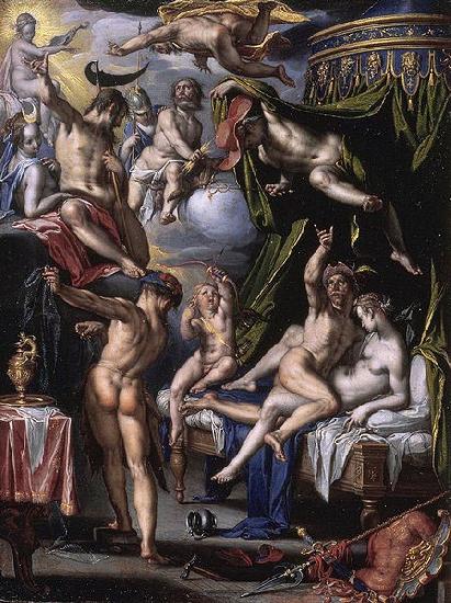 Joachim Wtewael Mars and Venus Surprised by Vulcan. Sweden oil painting art